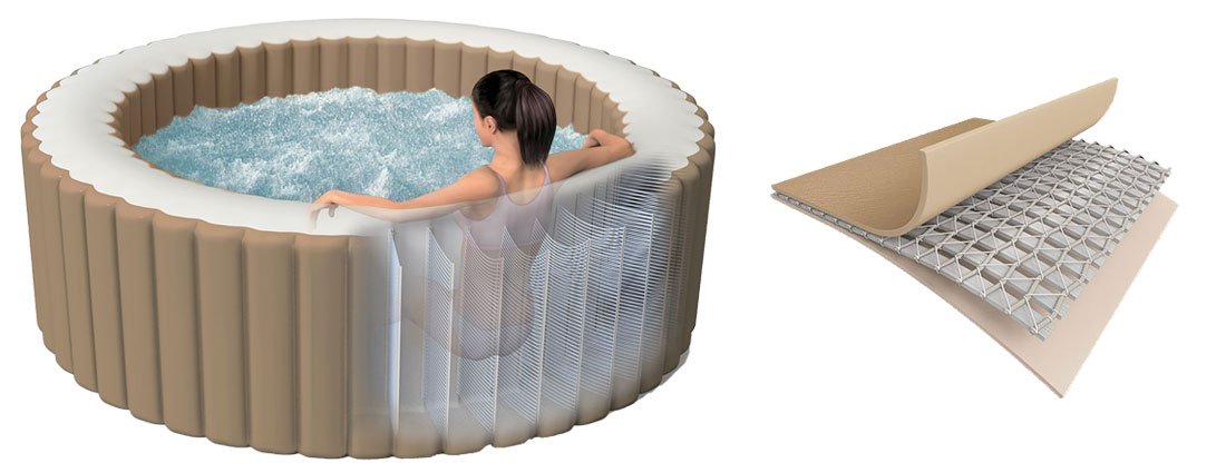 Technologie Fiber Tech spa bulles 6 places Sahara Intex