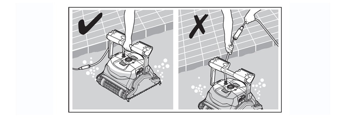 mise en route du robot de piscine dolphin t60