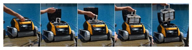 robot dolphin e20 - manipulation filtre top access