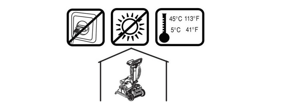 stockage du robot de piscine Dolphin T30