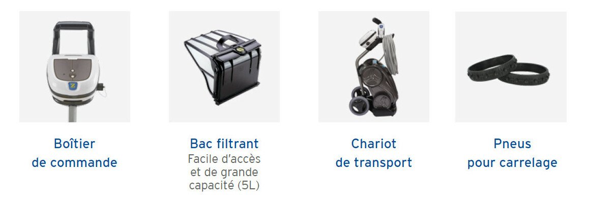 équipement de série du robot de piscine vortex ov3480