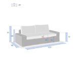 Canapé de jardin 3 places SAVINIA Tahini – Image 6