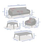 Salon de jardin 5 personnes MANISSA Honey – Image 2