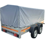 Remorque bâchée double essieu TEMA 263X125 cm ECO2612/2 Gris – Neuve – DESTOCKAGE – Image 4