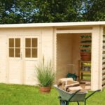 Abri de jardin bois Katy – 4,44 + 3 m² – Neuf – DESTOCKAGE