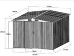Abri de jardin en acier galvanisé gris 12,5 m² – Neuf – DESTOCKAGE – Image 6