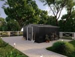 Abri de jardin en acier galvanisé gris 12,5 m² – Neuf – DESTOCKAGE – Image 2
