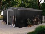 Abri de jardin en acier galvanisé gris 12,5 m² – Neuf – DESTOCKAGE