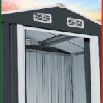 Abri de jardin en métal gris 257x205x177cm – Neuf – DESTOCKAGE – Image 11